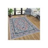 Rovigo Dijital Baskı Yıkanabilir Kaymaz Taban Salon Halısı Rvg0278-sd523, Mavi, 120 x 180