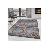 Rovigo Dijital Baskı Yıkanabilir Kaymaz Taban Salon Halısı Rvg0284-sm25, Gri, 100 x 300