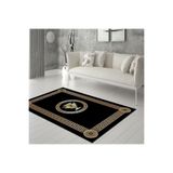 Rovigo Dijital Baskı Yıkanabilir Kaymaz Taban Salon Halısı Rvg0287-sd527, Siyah, 160 x 230