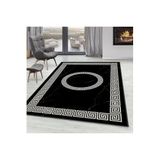 Rovigo Dijital Baskı Yıkanabilir Kaymaz Taban Salon Halısı Rvg0289-sd529, Siyah, 180 x 250