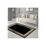Rovigo Dijital Baskı Yıkanabilir Kaymaz Taban Salon Halısı Rvg0290-sd565, Siyah, 180 x 300