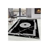 Rovigo Dijital Baskı Yıkanabilir Kaymaz Taban Salon Halısı Rvg0291-sd594, Siyah, 100 x 300
