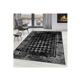 Rovigo Dijital Baskı Yıkanabilir Kaymaz Taban Salon Halısı Rvg0297-sd1137, Siyah, 50 x 80
