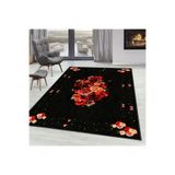 Rovigo Dijital Baskı Yıkanabilir Kaymaz Taban Salon Halısı Rvg0298-sd1148, Siyah, 100 x 300