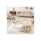 Rovigo Dijital Baskı Yıkanabilir Kaymaz Taban Salon Halısı Rvg0302-sm274, Bej, 160 x 300