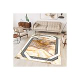 Rovigo Dijital Baskı Yıkanabilir Kaymaz Taban Salon Halısı Rvg0304-sd141, Bej, 160 x 300