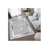Rovigo Dijital Baskı Yıkanabilir Kaymaz Taban Salon Halısı Rvg0318-sd576, Gri, 100 x 300