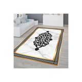 Rovigo Dijital Baskı Yıkanabilir Kaymaz Taban Salon Halısı Rvg0319-sd705, Beyaz, 180 x 300
