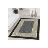 Rovigo Dijital Baskı Yıkanabilir Kaymaz Taban Salon Halısı Rvg0321-sd1073, Siyah, 120 x 180