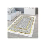 Rovigo Dijital Baskı Yıkanabilir Kaymaz Taban Salon Halısı Rvg0322-sd1074, Beyaz, 100 x 300