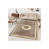 Rovigo Dijital Baskı Yıkanabilir Kaymaz Taban Salon Halısı Rvg0324-sd1190, Kahverengi, 180 x 250