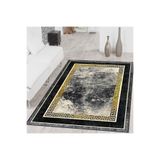 Rovigo Dijital Baskı Yıkanabilir Kaymaz Taban Salon Halısı Rvg0328-ht1110, Siyah, 180 x 250