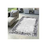 Rovigo Dijital Baskı Yıkanabilir Kaymaz Taban Salon Halısı Rvg0332, Gri, 160 x 300