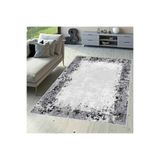 Rovigo Dijital Baskı Yıkanabilir Kaymaz Taban Salon Halısı Rvg0332, Gri, 180 x 250