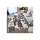 Rovigo Dijital Baskı Yıkanabilir Kaymaz Taban Salon Halısı Rvg0340, Gri, 80 x 150