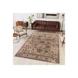 Rovigo Dijital Baskı Yıkanabilir Kaymaz Taban Salon Halısı Rvg0343, Kahverengi, 180 x 250