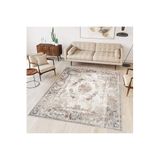 Rovigo Dijital Baskı Yıkanabilir Kaymaz Taban Salon Halısı Rvg0345, Bej, 120 x 180
