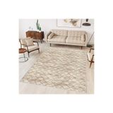 Rovigo Dijital Baskı Yıkanabilir Kaymaz Taban Salon Halısı Rvg0348, Bej, 120 x 180