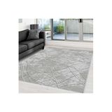 Rovigo Dijital Baskı Yıkanabilir Kaymaz Taban Salon Halısı Rvg0351, Gri, 100 x 150