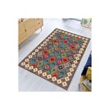 Rovigo Dijital Baskı Yıkanabilir Kaymaz Taban Salon Halısı Rvg0353, Gri, 120 x 180