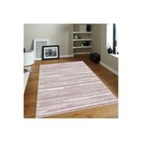 Rovigo Dijital Baskı Yıkanabilir Kaymaz Taban Salon Halısı Rvg0360, Pembe, 160 x 120