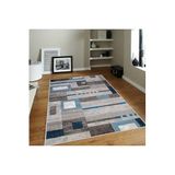 Rovigo Dijital Baskı Yıkanabilir Kaymaz Taban Salon Halısı Rvg0362, Mavi, 160 x 230