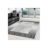 Rovigo Dijital Baskı Yıkanabilir Kaymaz Taban Salon Halısı Rvg0365, Gri, 80 x 300