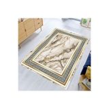 Rovigo Dijital Baskı Yıkanabilir Kaymaz Taban Salon Halısı Rvg0367, Bej, 180 x 300