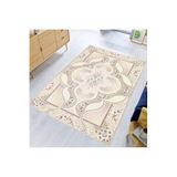 Rovigo Dijital Baskı Yıkanabilir Kaymaz Taban Salon Halısı Rvg0368, Bej, 50 x 80