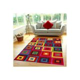Rovigo Dijital Baskı Yıkanabilir Kaymaz Taban Salon Halısı Rvg0372, Kırmızı, 160 x 120