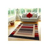 Rovigo Dijital Baskı Yıkanabilir Kaymaz Taban Salon Halısı Rvg0373, Kırmızı, 100 x 150