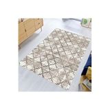 Rovigo Dijital Baskı Yıkanabilir Kaymaz Taban Salon Halısı Rvg0375, Bej, 100 x 150