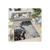 Rovigo Dijital Baskı Yıkanabilir Kaymaz Taban Salon Halısı Rvg0387, Gri, 120 x 180