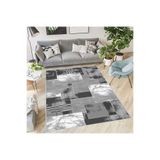 Rovigo Dijital Baskı Yıkanabilir Kaymaz Taban Salon Halısı Rvg0390, Gri, 100 x 150