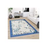 Rovigo Dijital Baskı Yıkanabilir Kaymaz Taban Salon Halısı Rvg0392, Mavi, 100 x 300