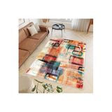 Rovigo Dijital Baskı Yıkanabilir Kaymaz Taban Salon Halısı Rvg0397, Kırmızı, 180 x 250