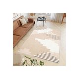 Rovigo Dijital Baskı Yıkanabilir Kaymaz Taban Salon Halısı Rvg0398, Bej, 180 x 250