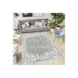 Rovigo Dijital Baskı Yıkanabilir Kaymaz Taban Salon Halısı Rvg0403, Gri, 80 x 150