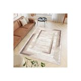 Rovigo Dijital Baskı Yıkanabilir Kaymaz Taban Salon Halısı Rvg0405, Kahverengi, 100 x 150