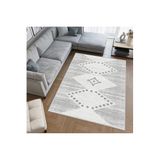 Rovigo Dijital Baskı Yıkanabilir Kaymaz Taban Salon Halısı Rvg0406, Gri, 180 x 250