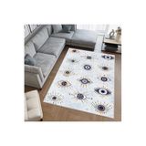 Rovigo Dijital Baskı Yıkanabilir Kaymaz Taban Salon Halısı Rvg0407, Mavi, 120 x 180