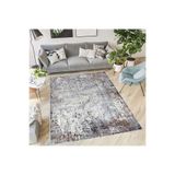 Rovigo Dijital Baskı Yıkanabilir Kaymaz Taban Salon Halısı Rvg0409, Gri, 180 x 250