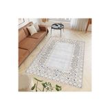 Rovigo Dijital Baskı Yıkanabilir Kaymaz Taban Salon Halısı Rvg0410, Bej, 100 x 200