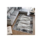 Rovigo Dijital Baskı Yıkanabilir Kaymaz Taban Salon Halısı Rvg0414, Gri, 160 x 300