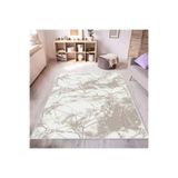Rovigo Dijital Baskı Yıkanabilir Kaymaz Taban Salon Halısı Rvg0419, Krem Rengi, 120 x 180