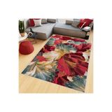 Rovigo Dijital Baskı Yıkanabilir Kaymaz Taban Salon Halısı Rvg0428, Kırmızı, 160 x 300