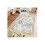Rovigo Dijital Baskı Yıkanabilir Kaymaz Taban Salon Halısı Rvg0429, Krem Rengi, 180 x 300