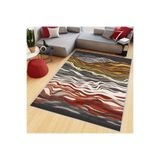 Rovigo Dijital Baskı Yıkanabilir Kaymaz Taban Salon Halısı Rvg0431, Gri, 120 x 180