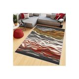 Rovigo Dijital Baskı Yıkanabilir Kaymaz Taban Salon Halısı Rvg0431, Gri, 50 x 80