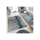 Rovigo Dijital Baskı Yıkanabilir Kaymaz Taban Salon Halısı Rvg0437, Mavi, 180 x 300